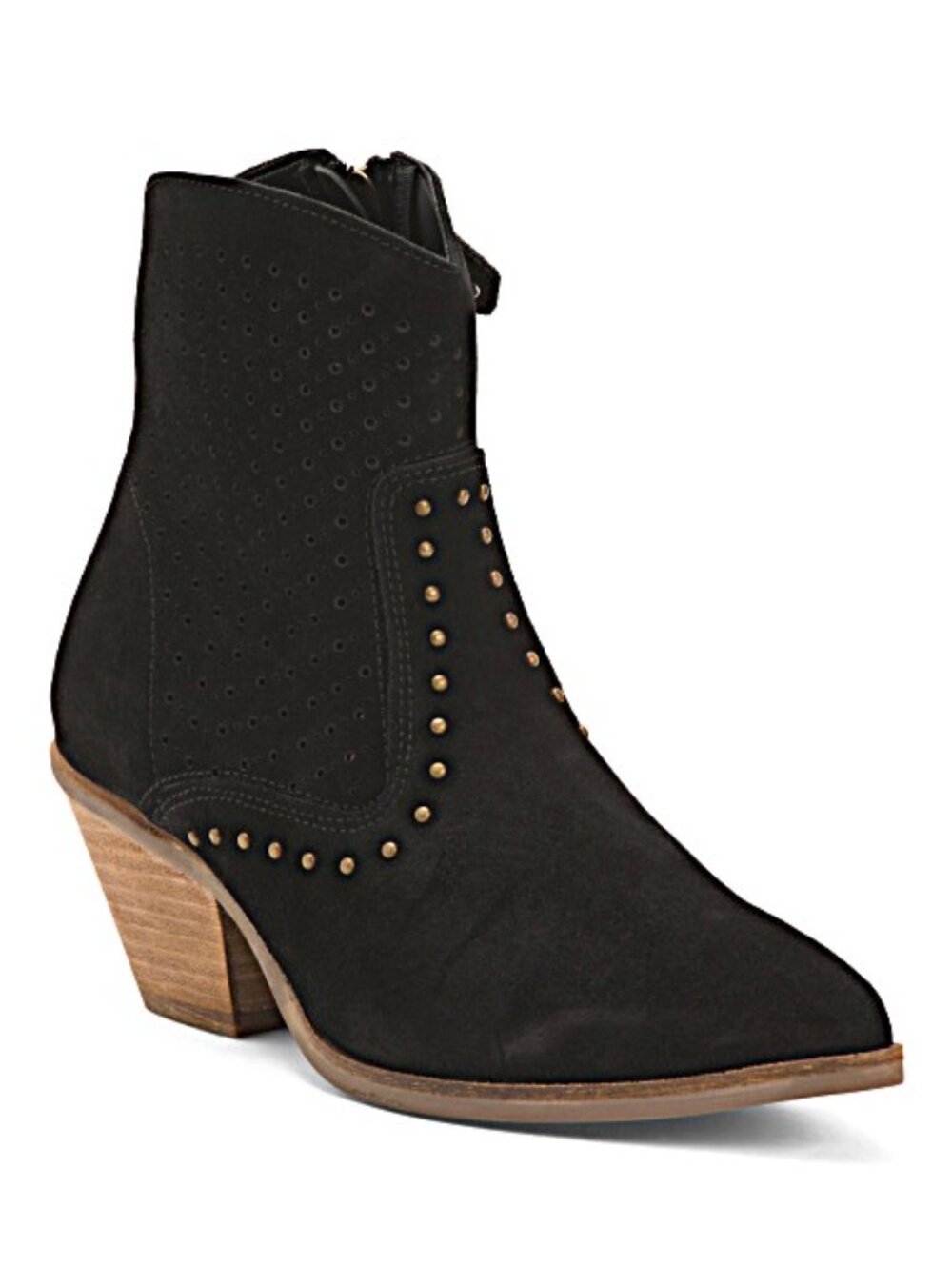 DINGO Miss Priss Cut-Outs Studded Pointed Toe Zippered Cowboy Booties